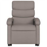 Fauteuil inclinable de massage électrique Taupe Tissu