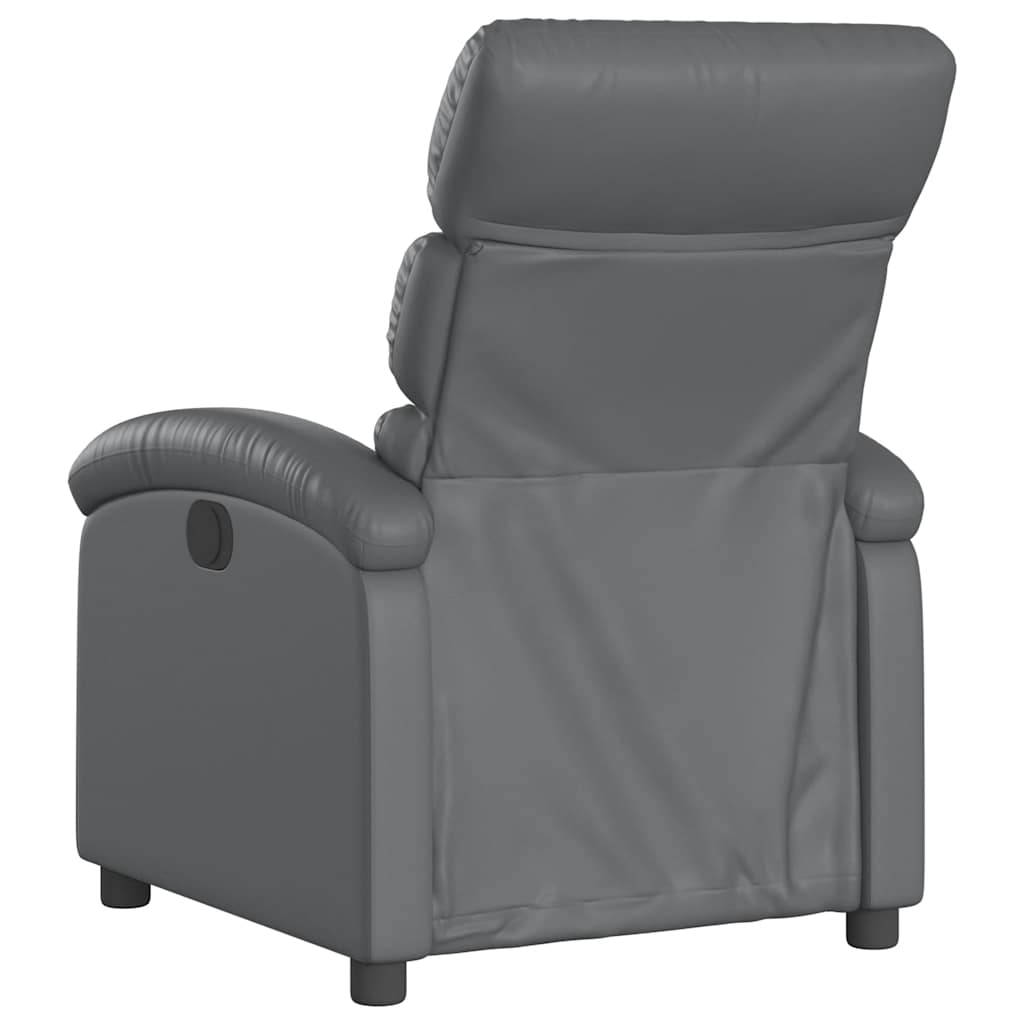 Fauteuil inclinable électrique Gris Similicuir
