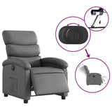Fauteuil inclinable électrique Gris Similicuir