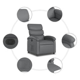 Fauteuil inclinable électrique Gris Similicuir