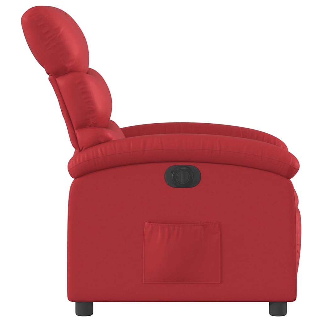 Fauteuil inclinable électrique Rouge Similicuir