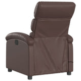 Fauteuil de massage inclinable électrique marron similicuir