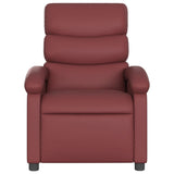 Fauteuil de massage inclinable électrique rouge bordeaux