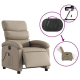 Fauteuil de massage inclinable électrique cappuccino similicuir