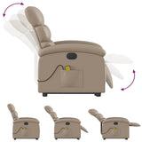 Fauteuil de massage inclinable électrique cappuccino similicuir