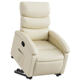 Fauteuil inclinable Crème Similicuir