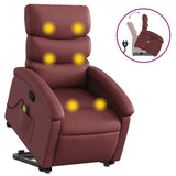 Fauteuil inclinable de massage Rouge bordeaux Similicuir