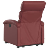 Fauteuil inclinable de massage Rouge bordeaux Similicuir