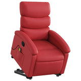 Fauteuil inclinable de massage Rouge Similicuir