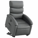 Fauteuil inclinable électrique gris similicuir