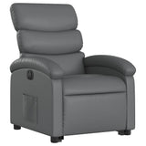 Fauteuil inclinable électrique gris similicuir