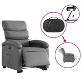 Fauteuil inclinable électrique gris similicuir