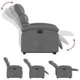 Fauteuil inclinable électrique gris similicuir