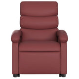 Fauteuil inclinable électrique rouge bordeaux similicuir