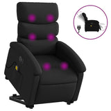 Fauteuil inclinable de massage électrique noir similicuir