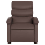 Fauteuil inclinable de massage électrique marron similicuir