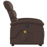 Fauteuil inclinable de massage électrique marron similicuir