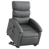Fauteuil inclinable de massage électrique gris similicuir