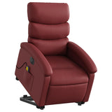 Fauteuil inclinable de massage électrique rouge bordeaux