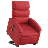 Fauteuil inclinable de massage électrique rouge similicuir