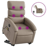 Fauteuil inclinable de massage électrique cappuccino similicuir
