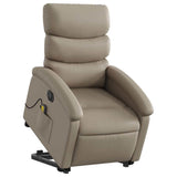 Fauteuil inclinable de massage électrique cappuccino similicuir