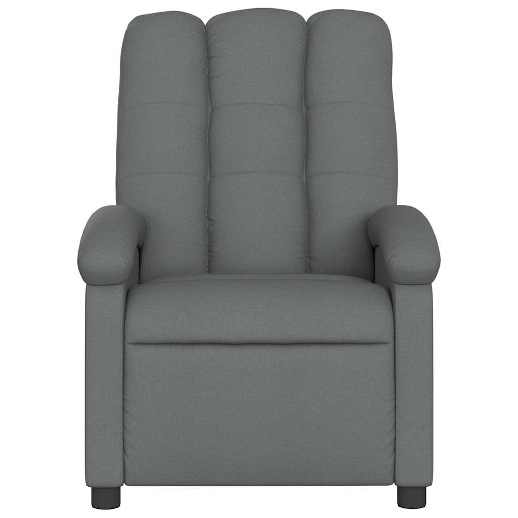 Fauteuil inclinable électrique Gris foncé Tissu