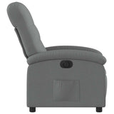 Fauteuil inclinable électrique Gris foncé Tissu