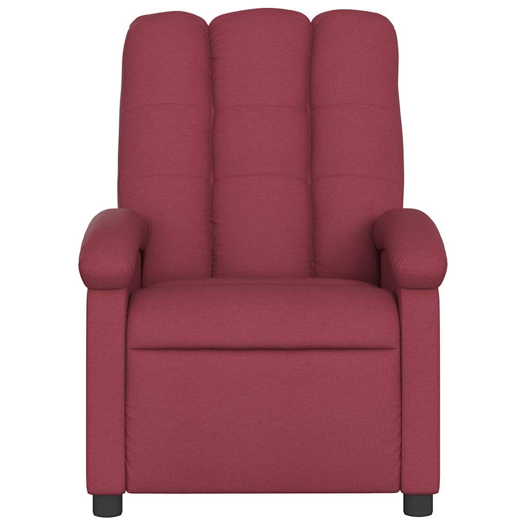 Fauteuil inclinable électrique Rouge bordeaux Tissu