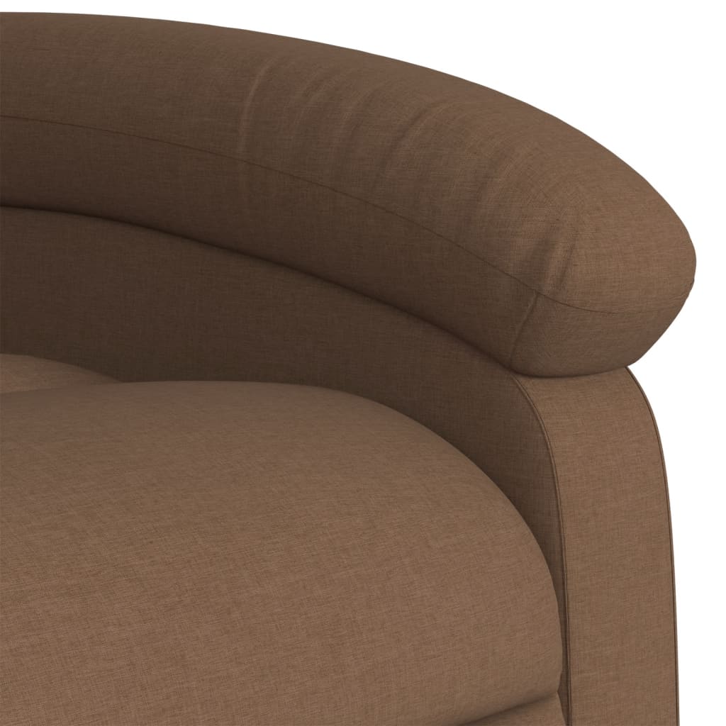 Fauteuil inclinable électrique Marron Tissu