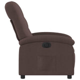 Fauteuil inclinable électrique Marron foncé Tissu