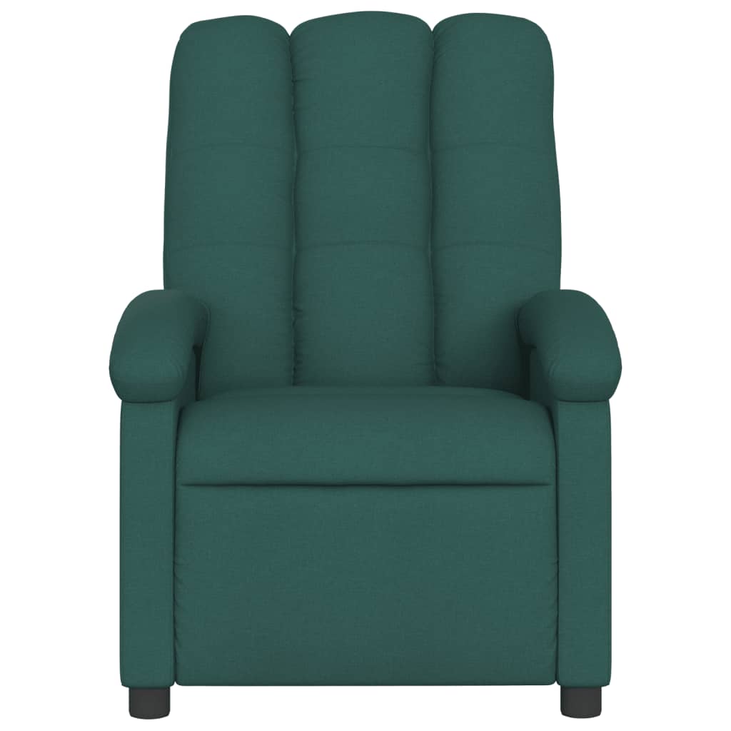Fauteuil inclinable électrique Vert foncé Tissu