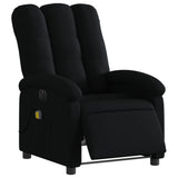 Fauteuil de massage inclinable électrique Noir Tissu
