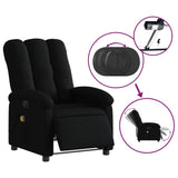 Fauteuil de massage inclinable électrique Noir Tissu