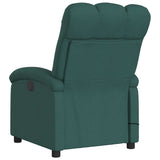 Fauteuil de massage inclinable électrique Vert foncé Tissu