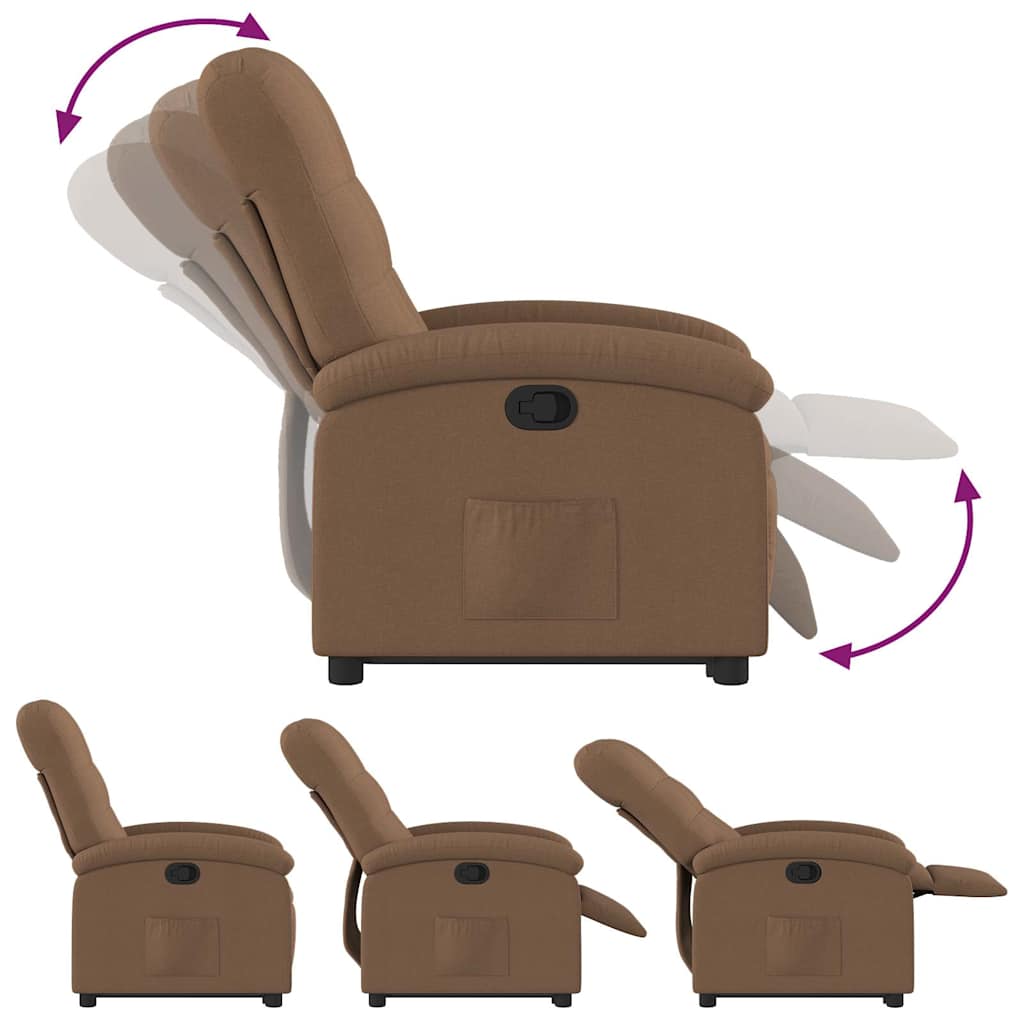 Fauteuil inclinable Marron Tissu