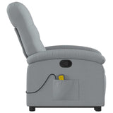 Fauteuil de massage inclinable Gris clair Tissu