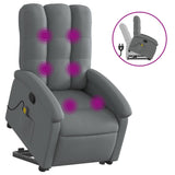 Fauteuil de massage inclinable Gris foncé Tissu