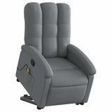 Fauteuil de massage inclinable Gris foncé Tissu