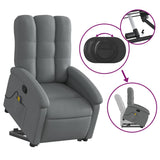 Fauteuil de massage inclinable Gris foncé Tissu