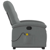Fauteuil de massage inclinable Gris foncé Tissu