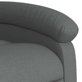 Fauteuil de massage inclinable Gris foncé Tissu