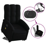 Fauteuil de massage inclinable Noir Tissu