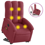 Fauteuil inclinable de massage Rouge bordeaux Tissu