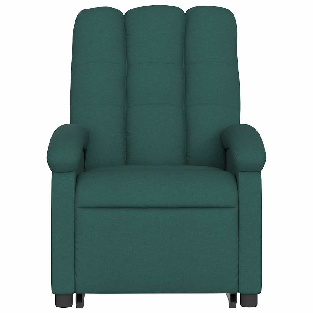 Fauteuil inclinable de massage Vert foncé Tissu