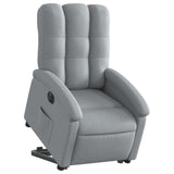 Fauteuil inclinable électrique gris clair tissu