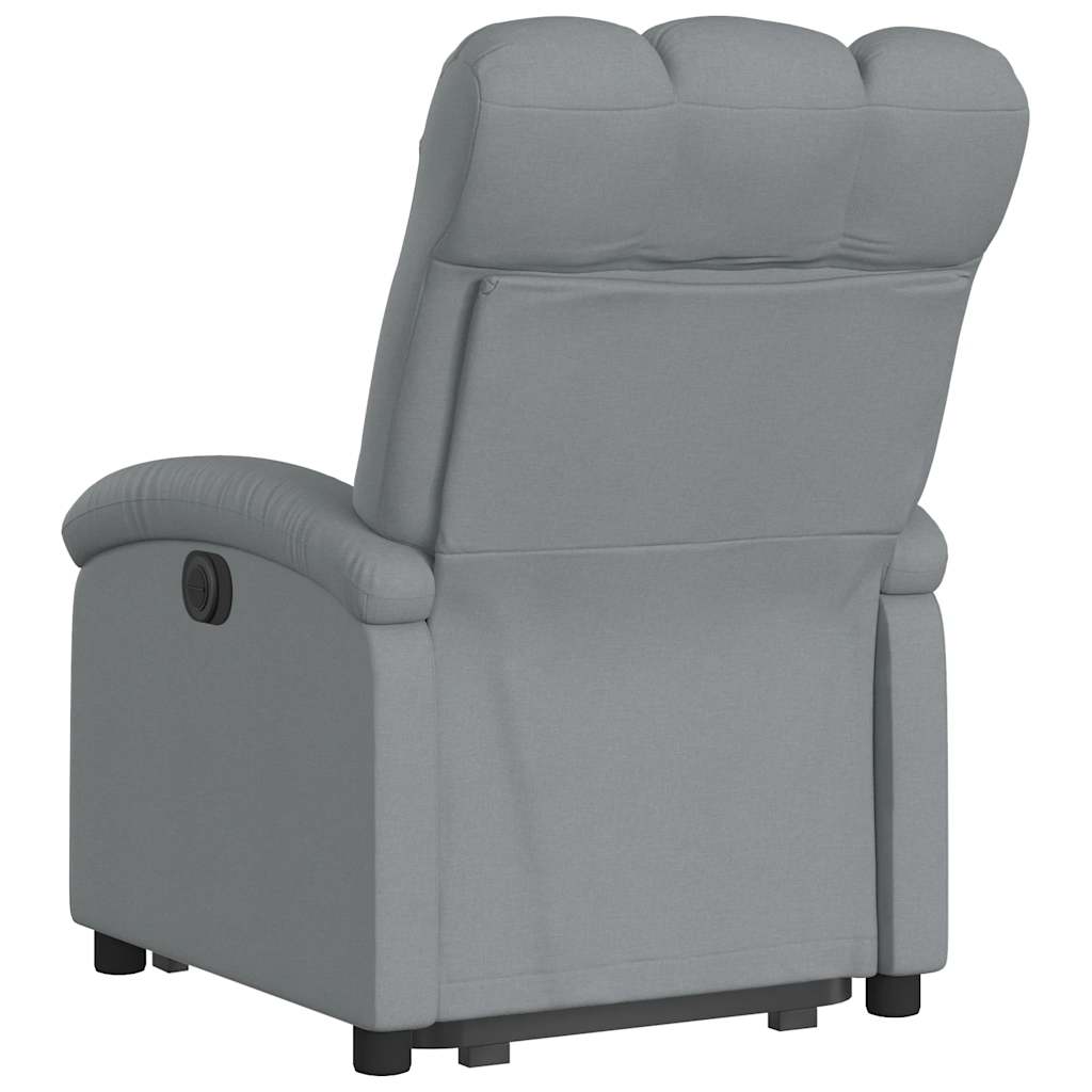Fauteuil inclinable électrique gris clair tissu