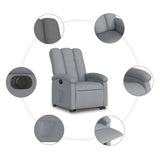 Fauteuil inclinable électrique gris clair tissu