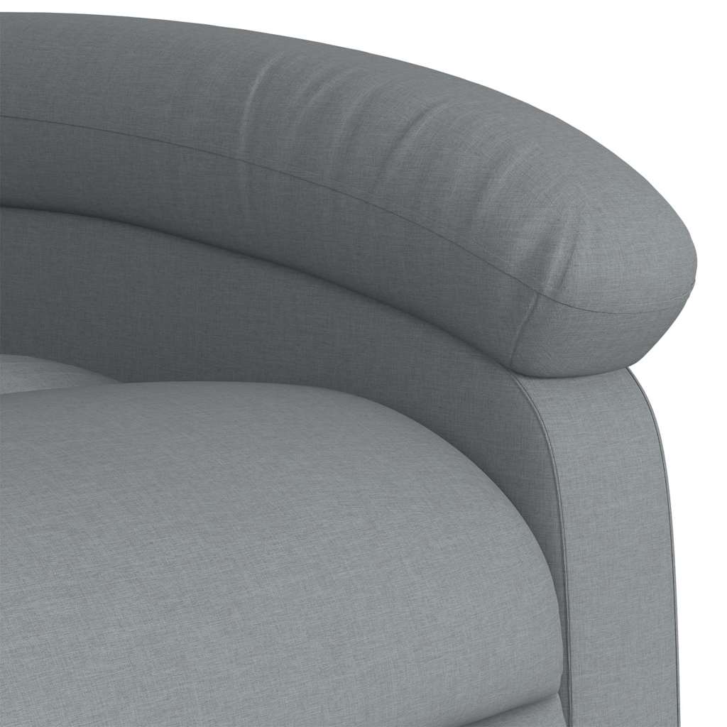 Fauteuil inclinable électrique gris clair tissu