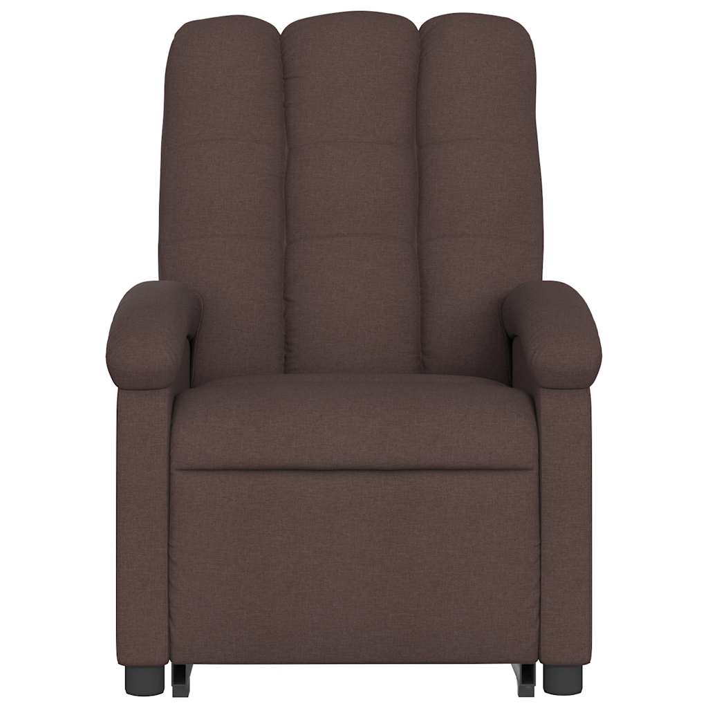 Fauteuil inclinable électrique marron foncé tissu